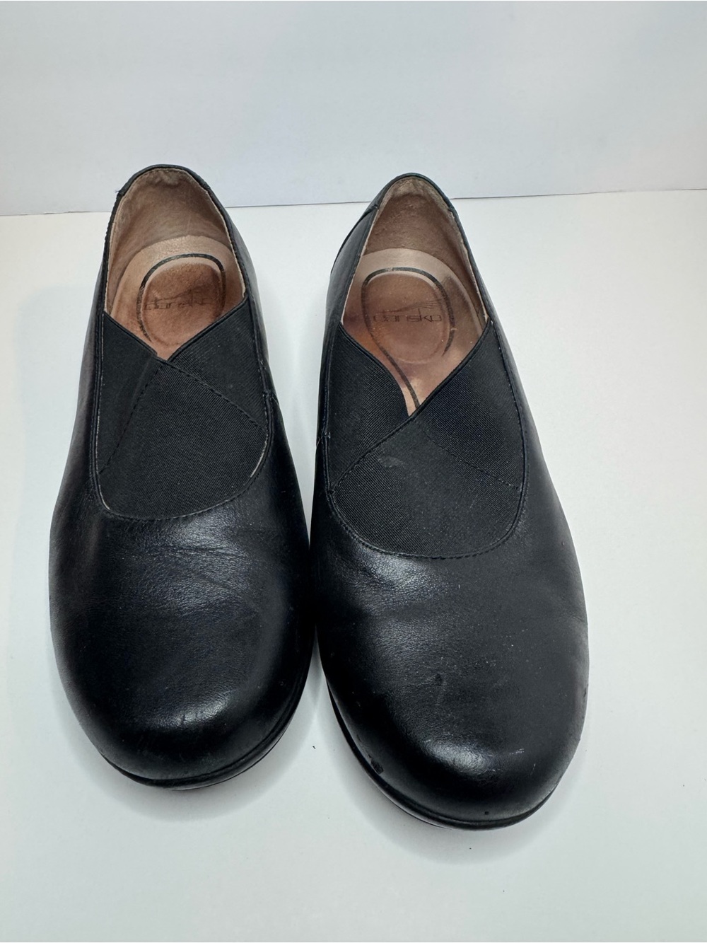 Dansko Black Leather Slip On Loafers Women's Size EU40